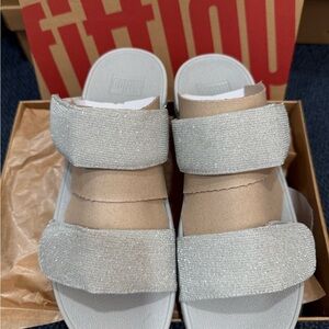 Fitflop Beige and Silver Sandals